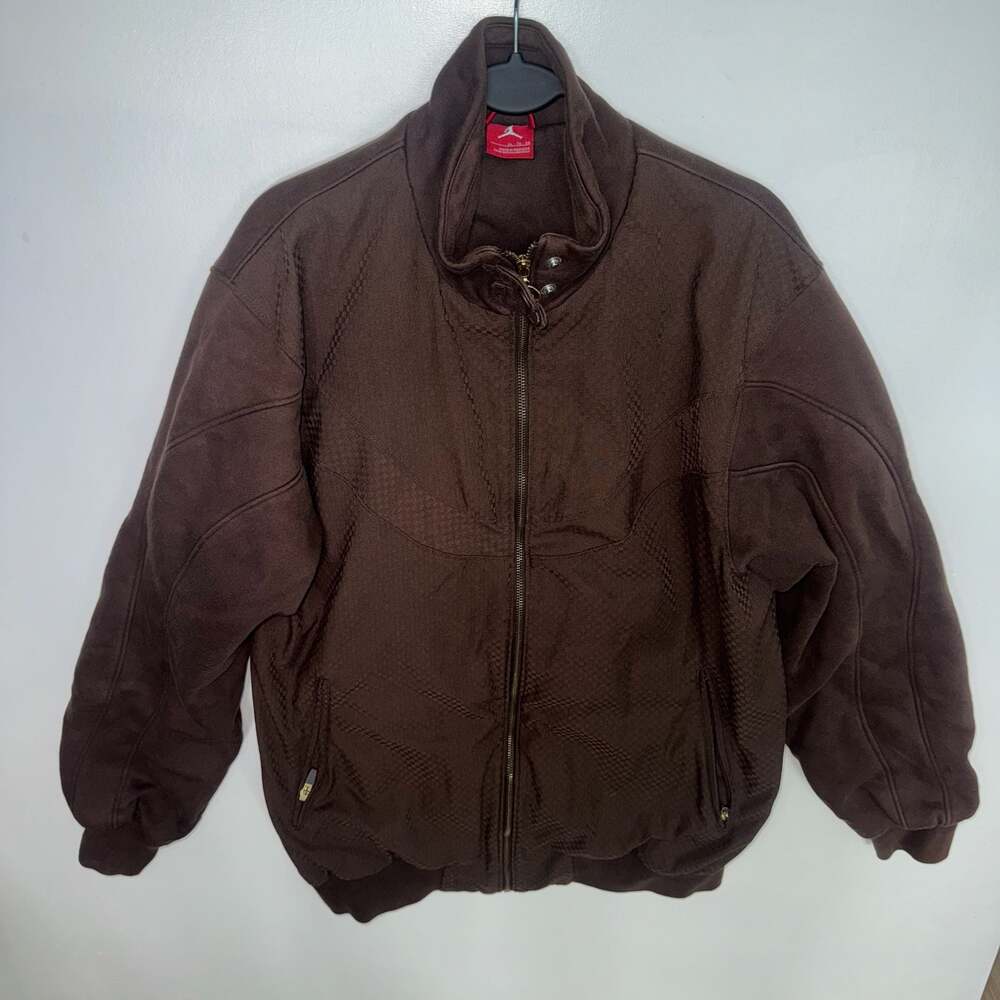 Jordan Full Zip Bomber Jacket Expresso Brown Size XL